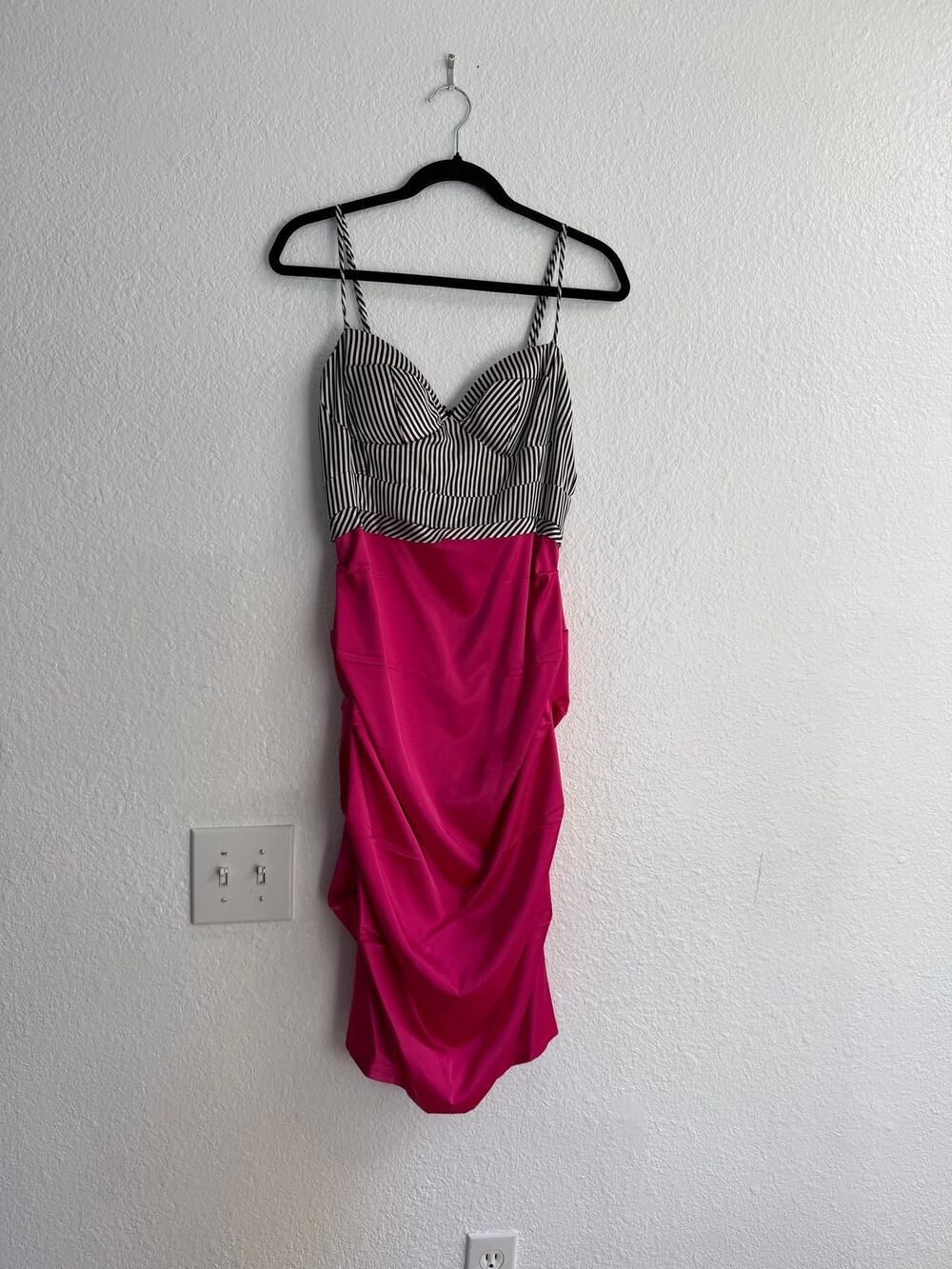 Vintage Y2K Rubber Ducky Pink Satin Corset Mini Dress Size L